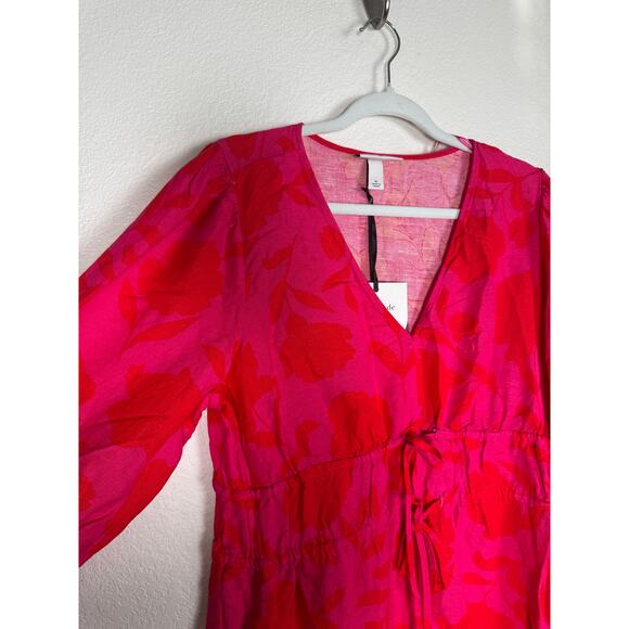 NWT Kate Spade for Target Pink Floral Midi Dress Women’s XL Statement Colorful - Picture 12 of 12